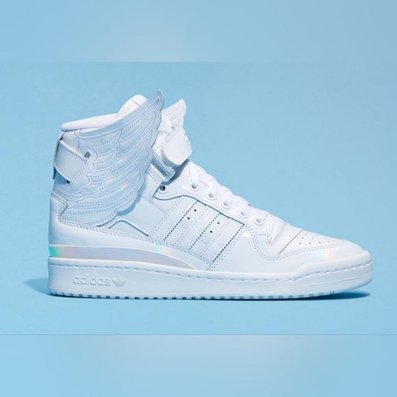 NWT Adidas x Jeremy Scott Cloud White Opal Wings 4.0 Forum Hi 10.5 - Picture 3 of 13